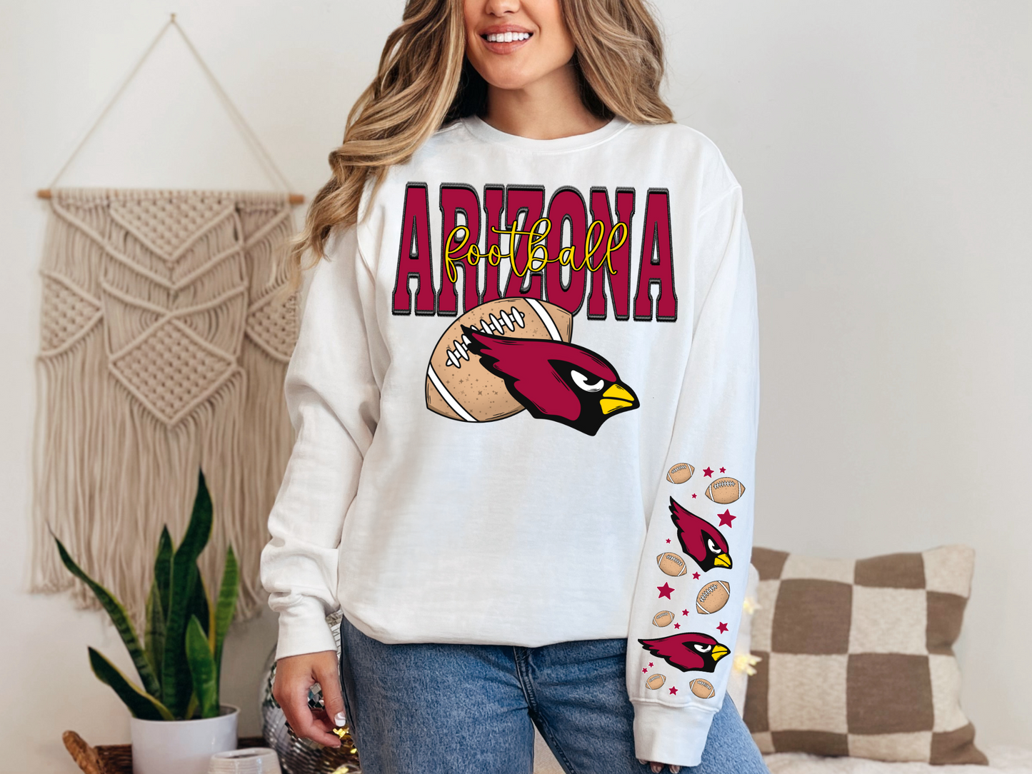Faux Embroidery Arizona Football - SLEEVE