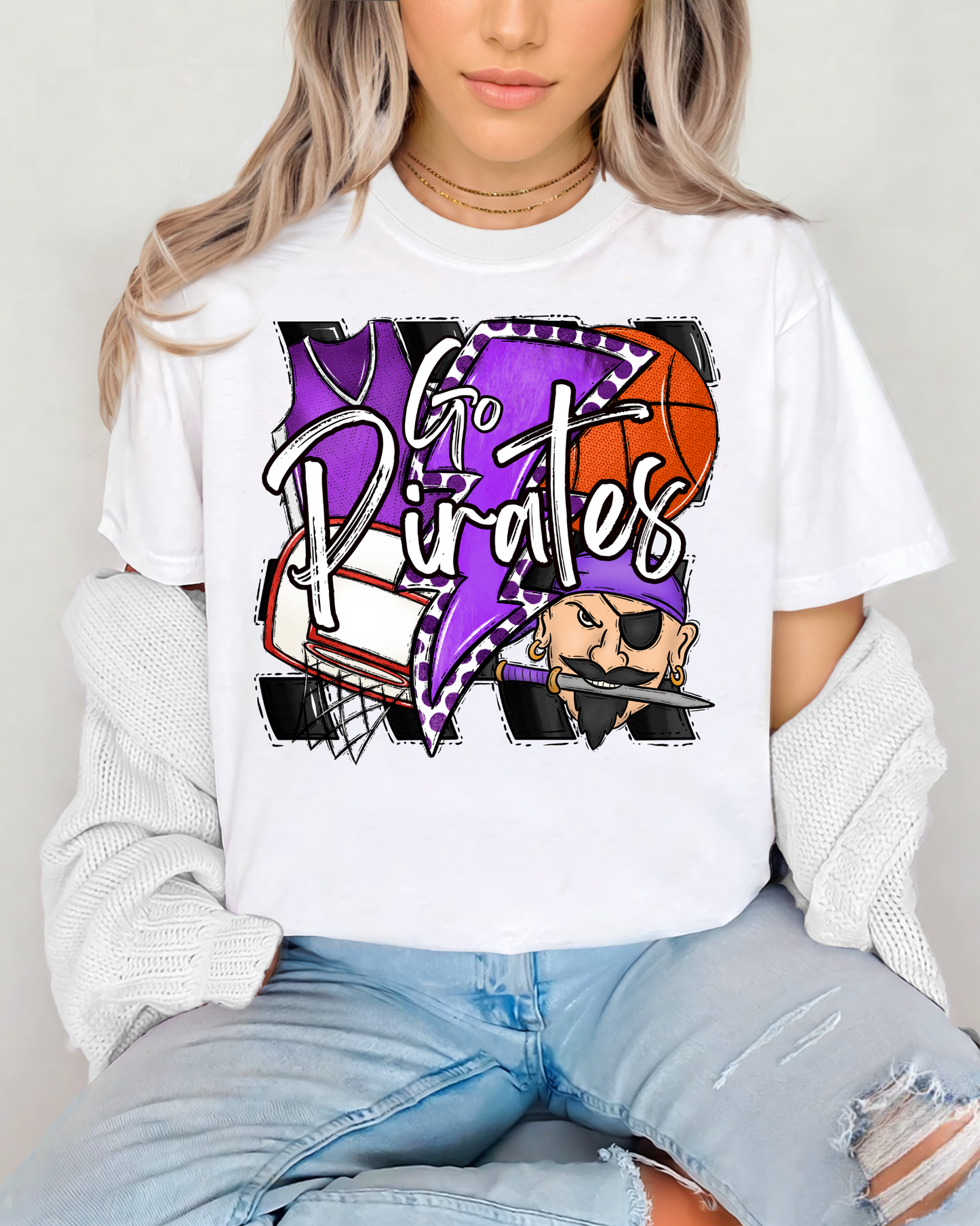 Go Pirates Basketball (purple)