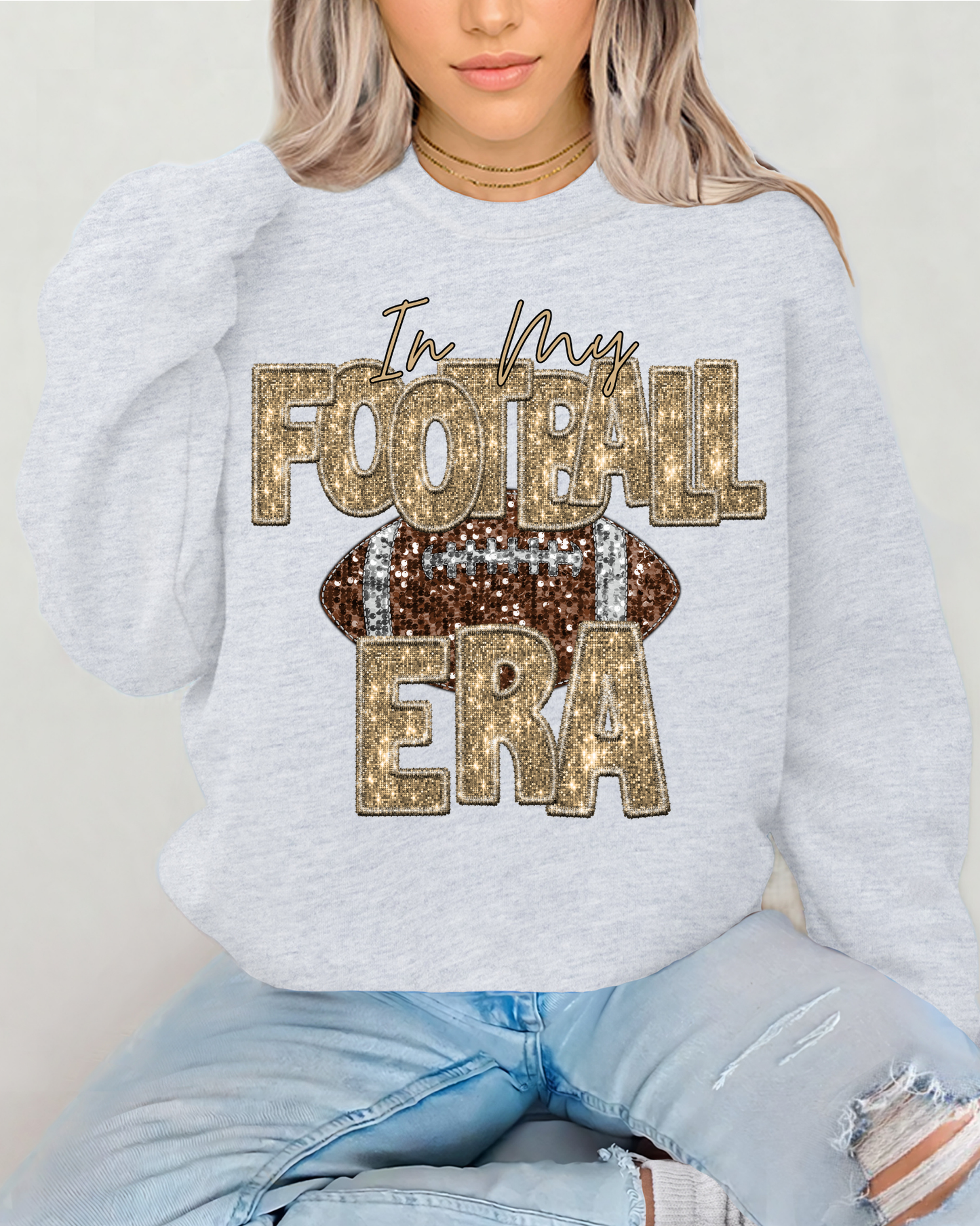 In My Football Era Gold Glitter