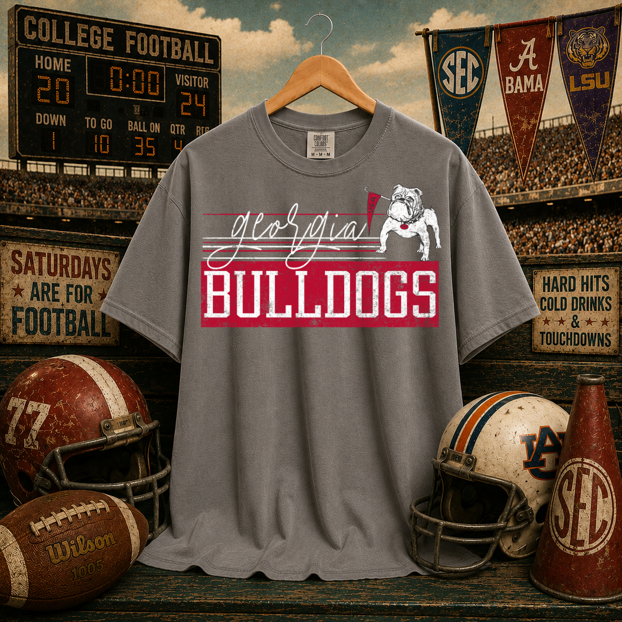 Retro Vibe Georgia Bulldogs