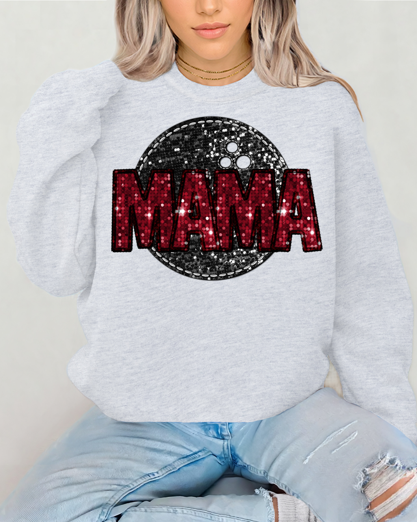 Hockey Mama Red Glitter