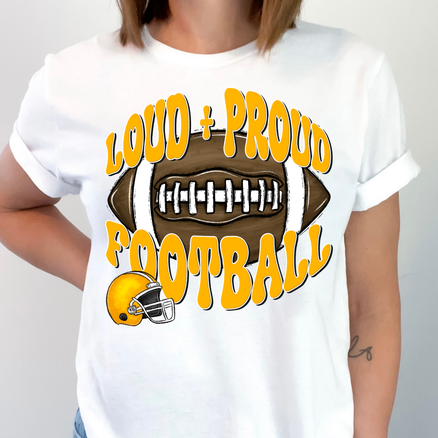 Loud & proud football-yellow
