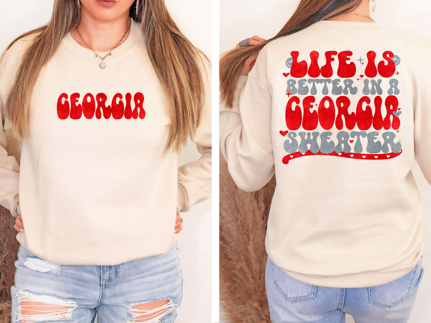 Life is better in a Georgia sweater - back