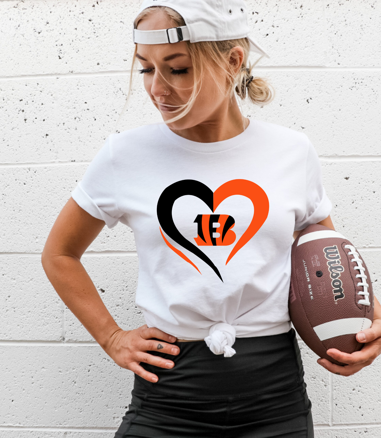 Cincinatti Bengal's logo inside heart