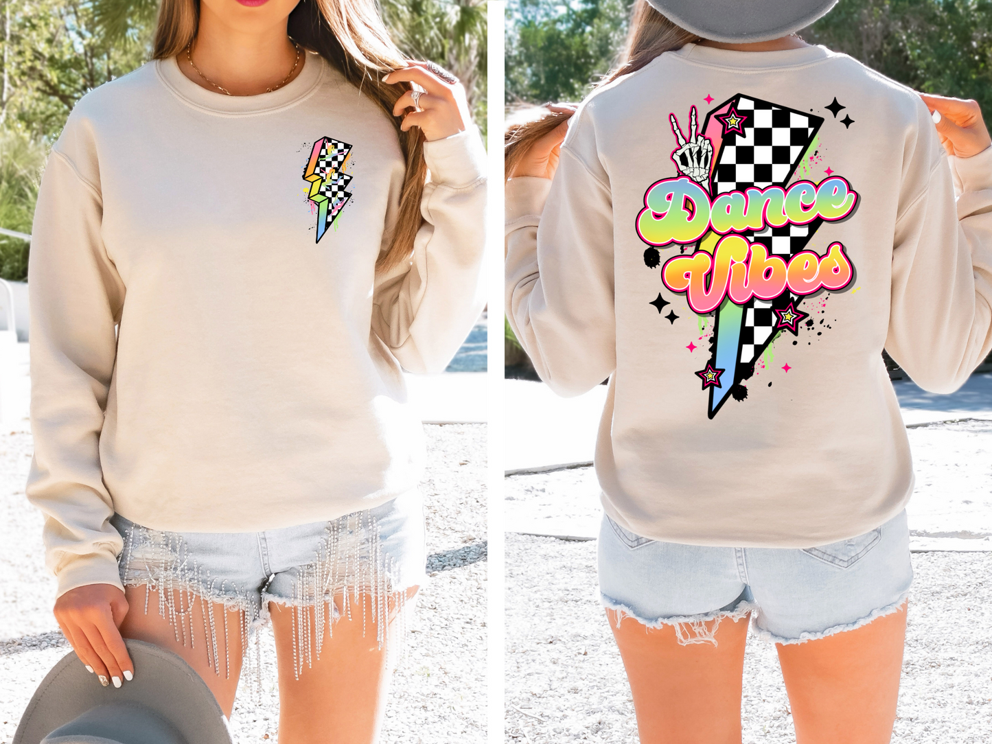 Checkered lightning-front