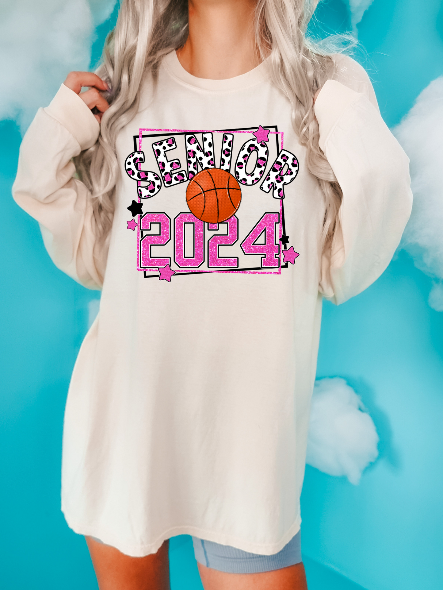 Senior 2024 - pink with basketball
