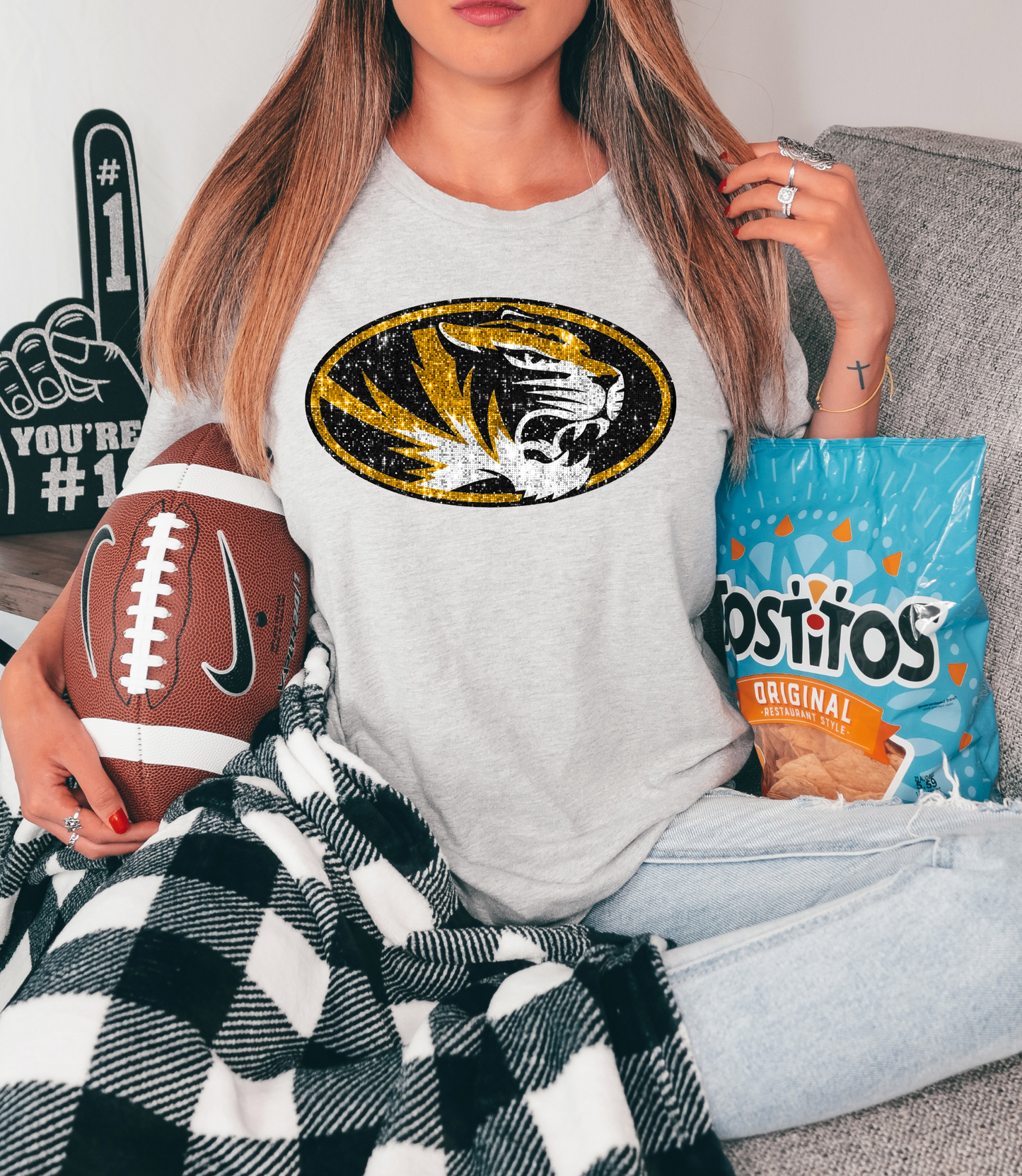 Mizzou tiger - faux sequin