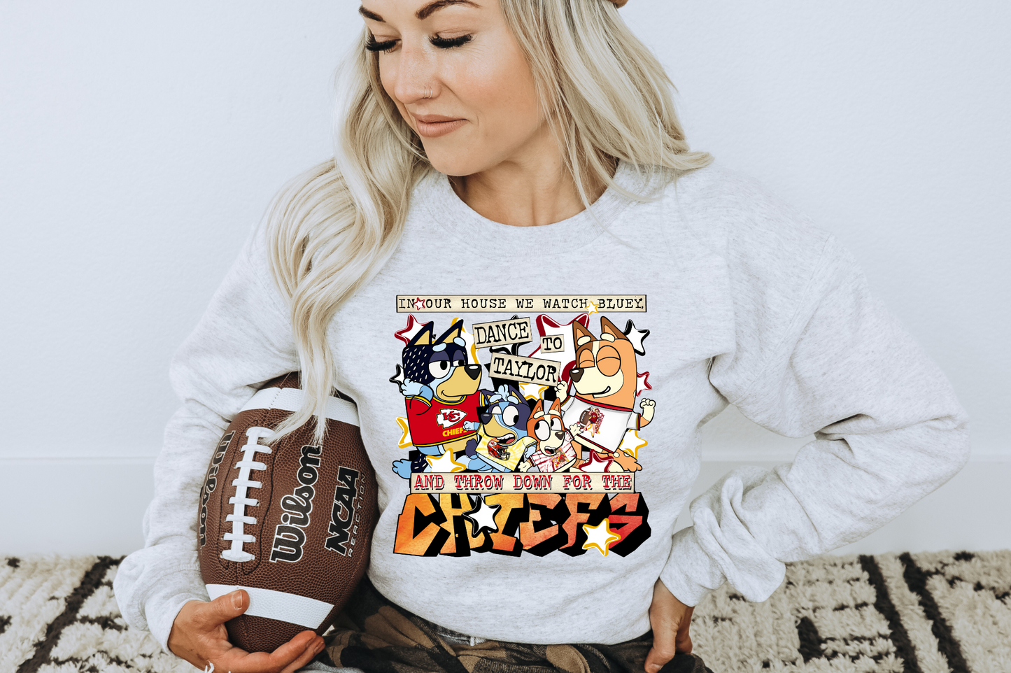 In our house we watch B*luey dance to taylor and throw down to chiefs