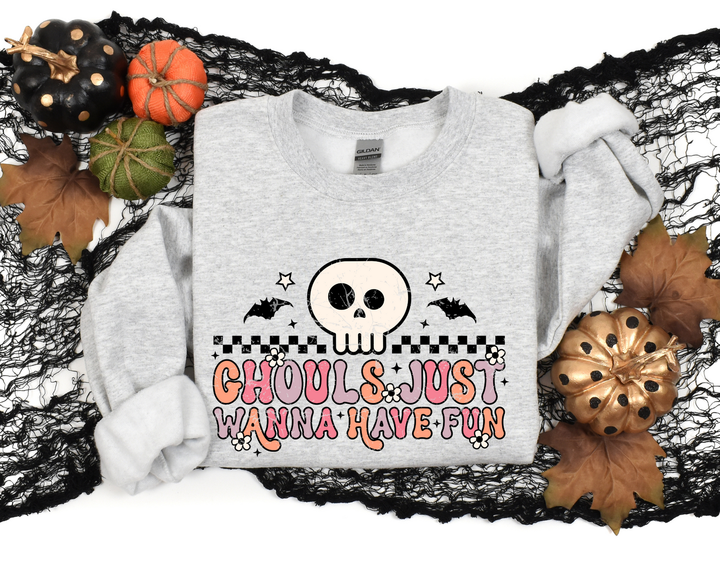 Ghouls just wanna have fun, pink purple and orange