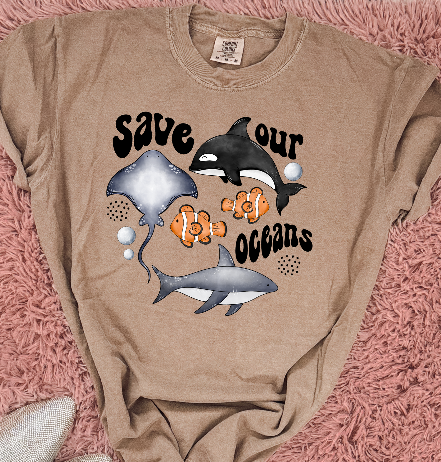 Save Our Oceans Black Lettering
