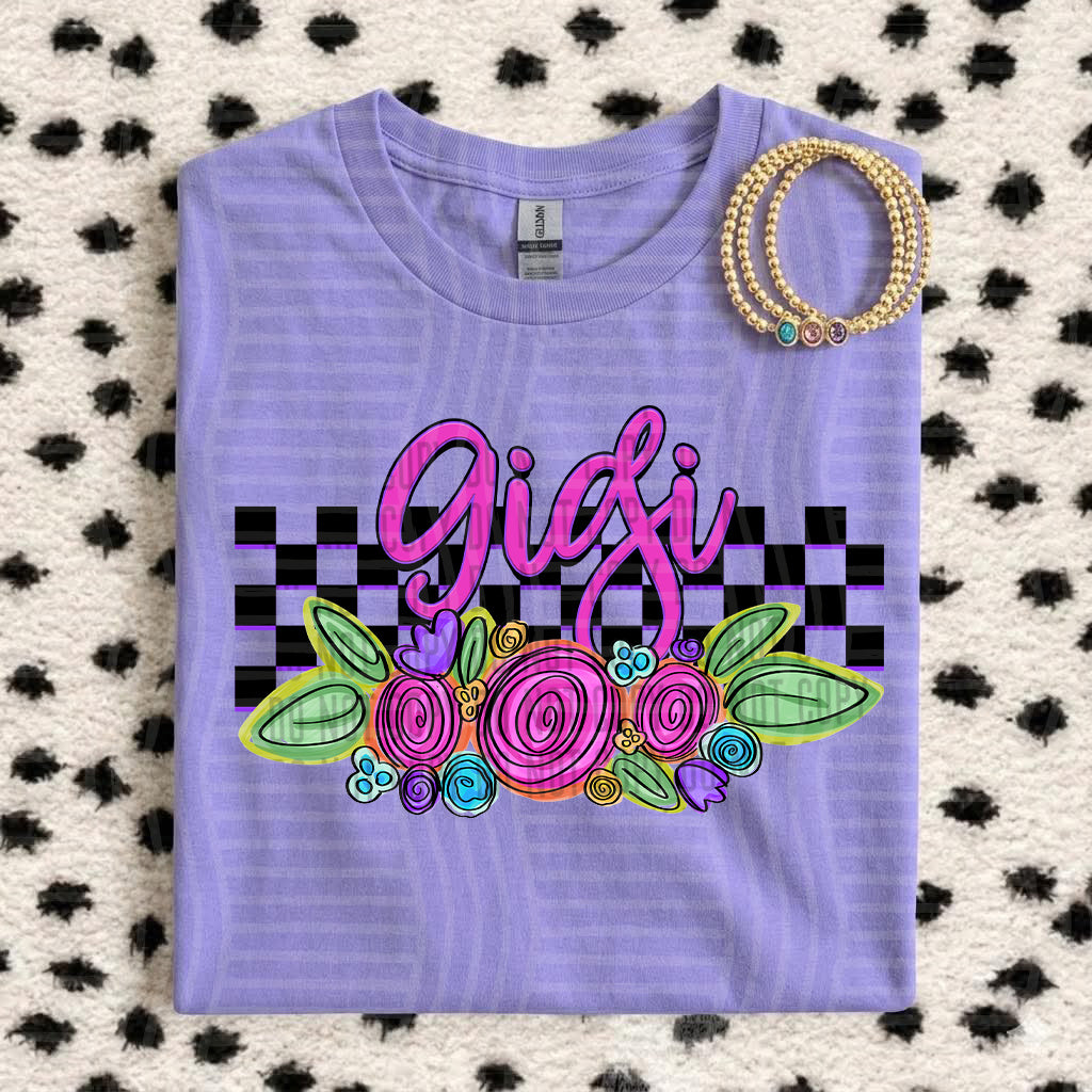 GIGI CHECKERS FLOWERS