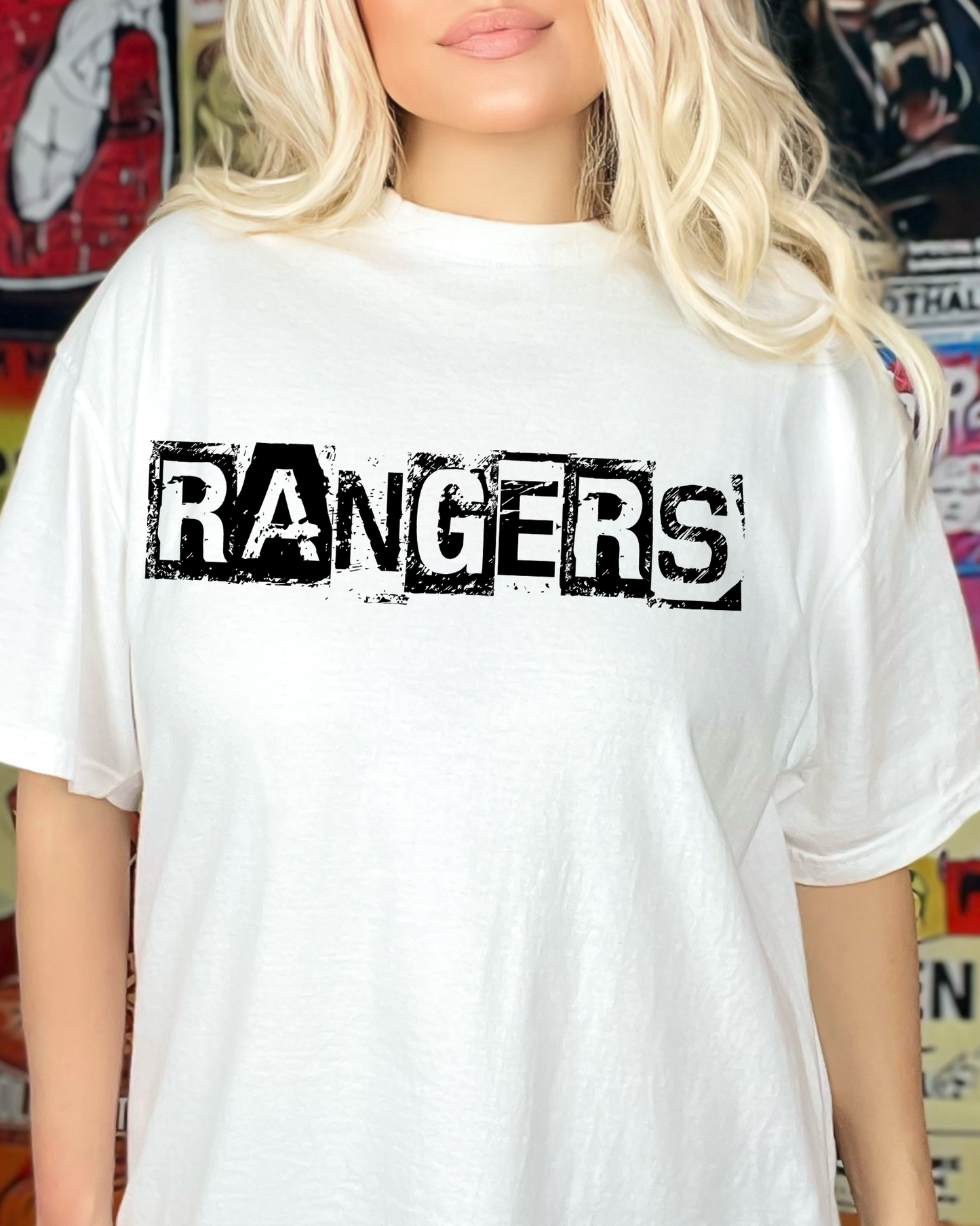 Rangers Black And White Spray Paint