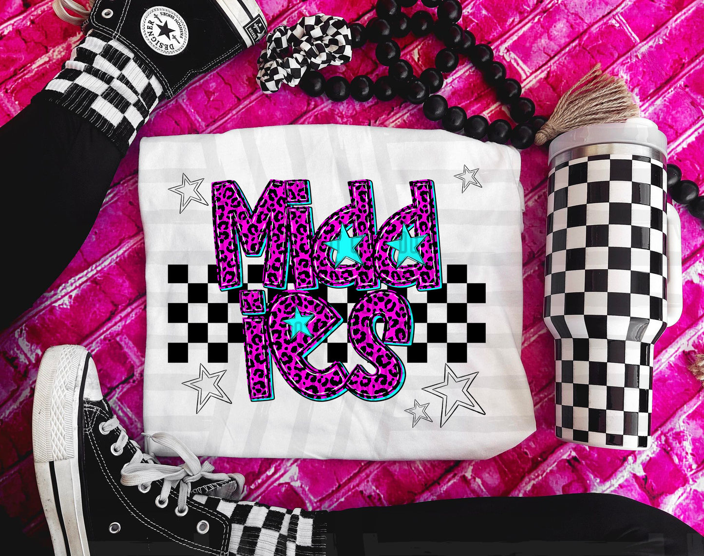 Middies (pink neon leopard)