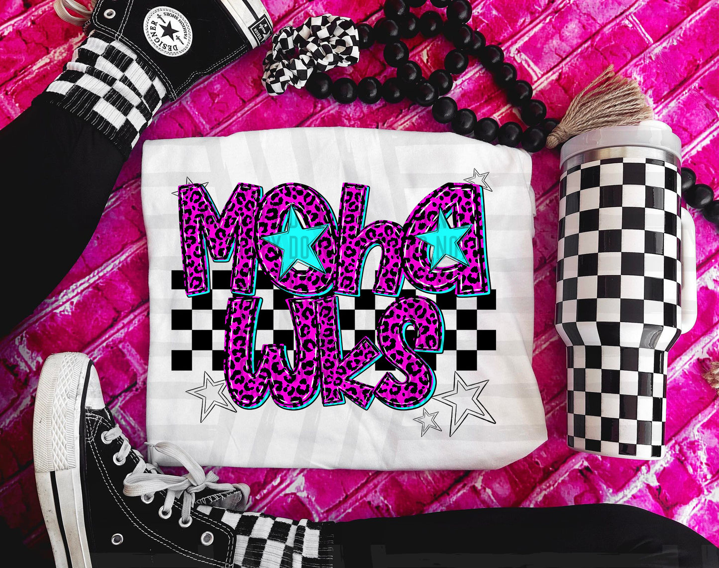 Mohawks (pink neon leopard)