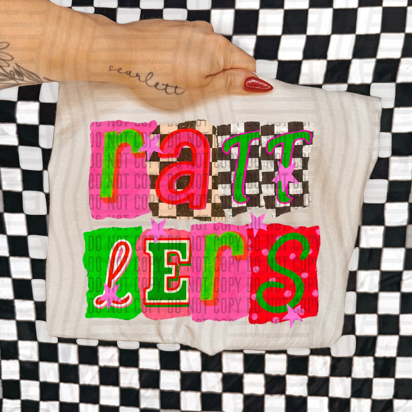 RATTLERS RED & GREEN CHECKERS