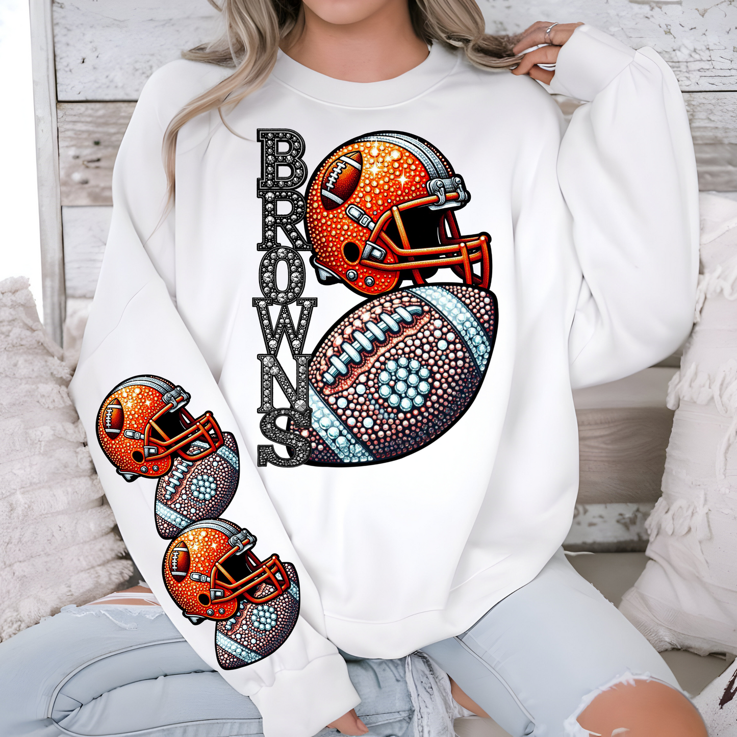 Diamond Studded - Browns - CHEST