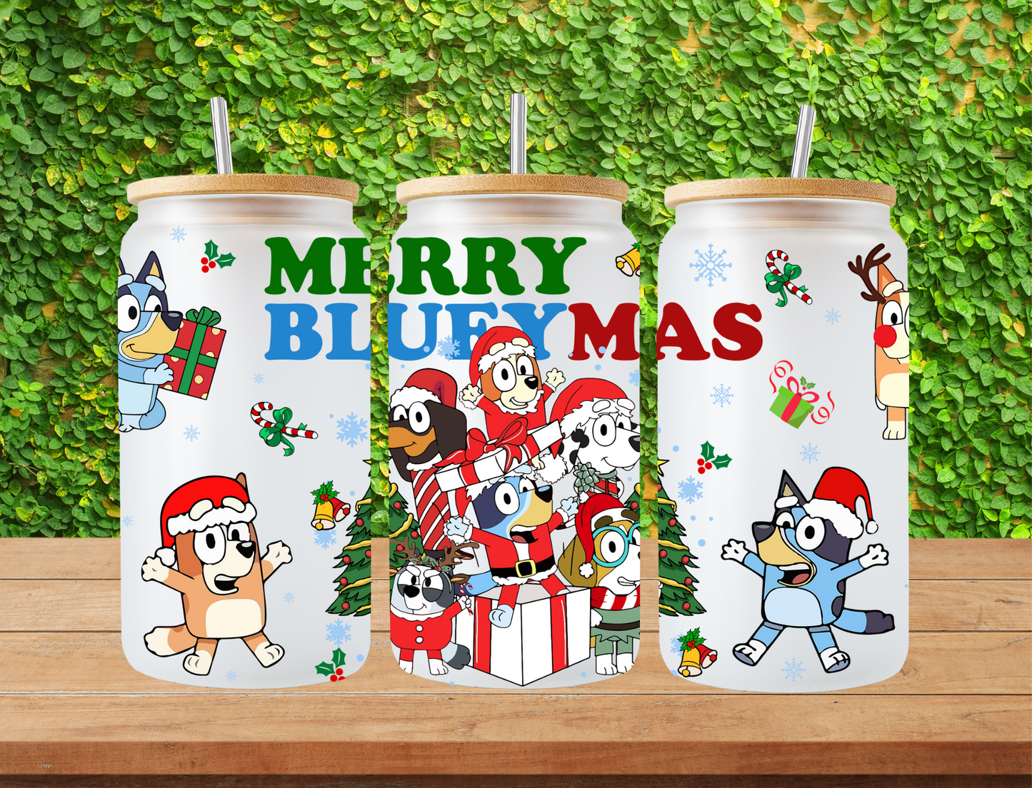 Merry BlueyMas GREEN/BLUE/RED - UV Libby Wrap