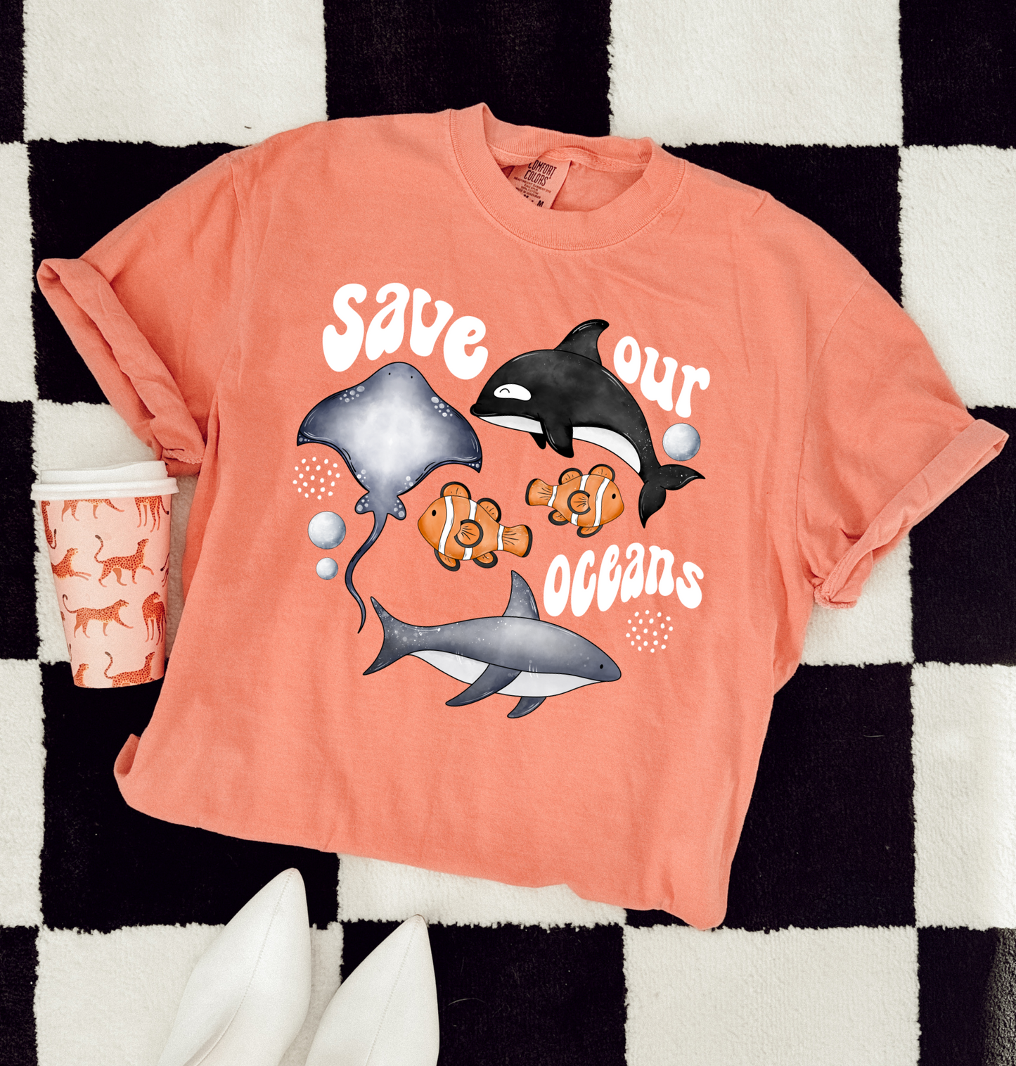 Save Our Oceans White Lettering