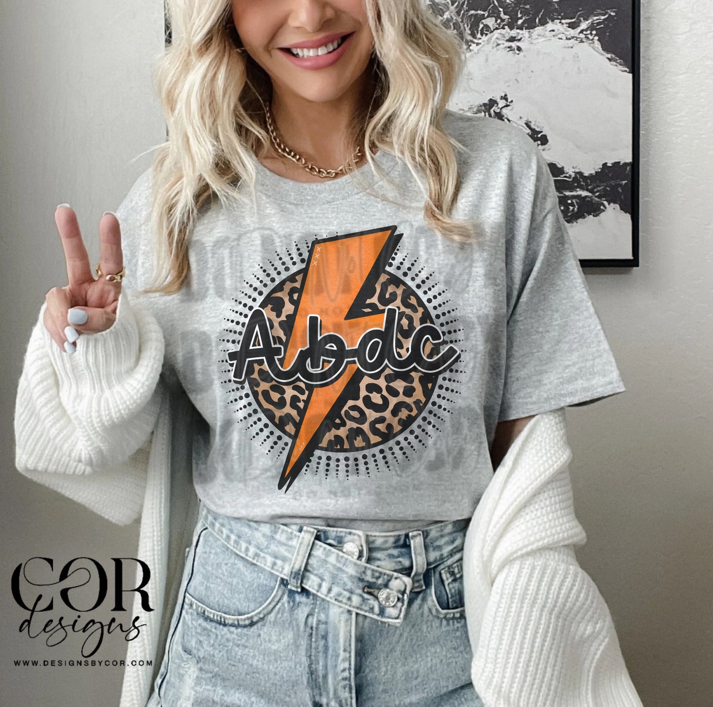 Abdc Orange Bolt Leopard