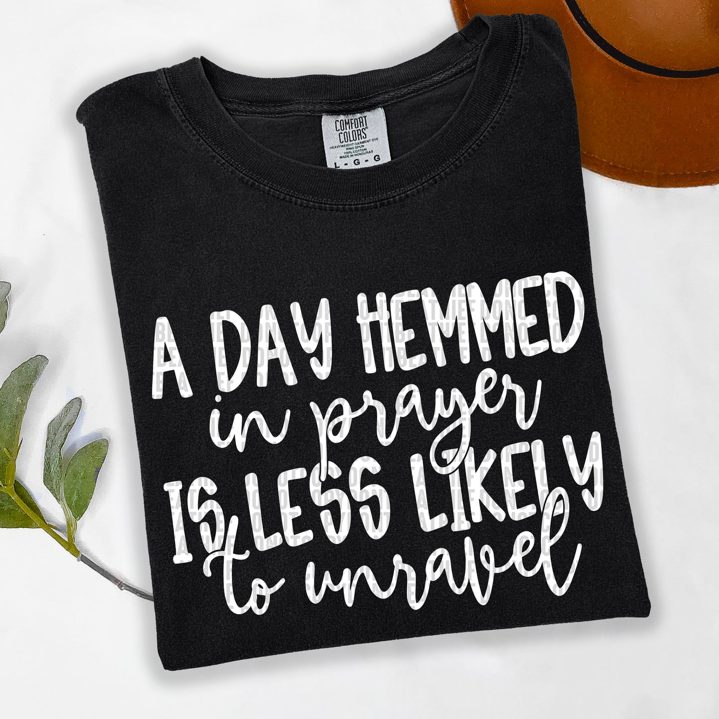 Hemmed in Prayer - white