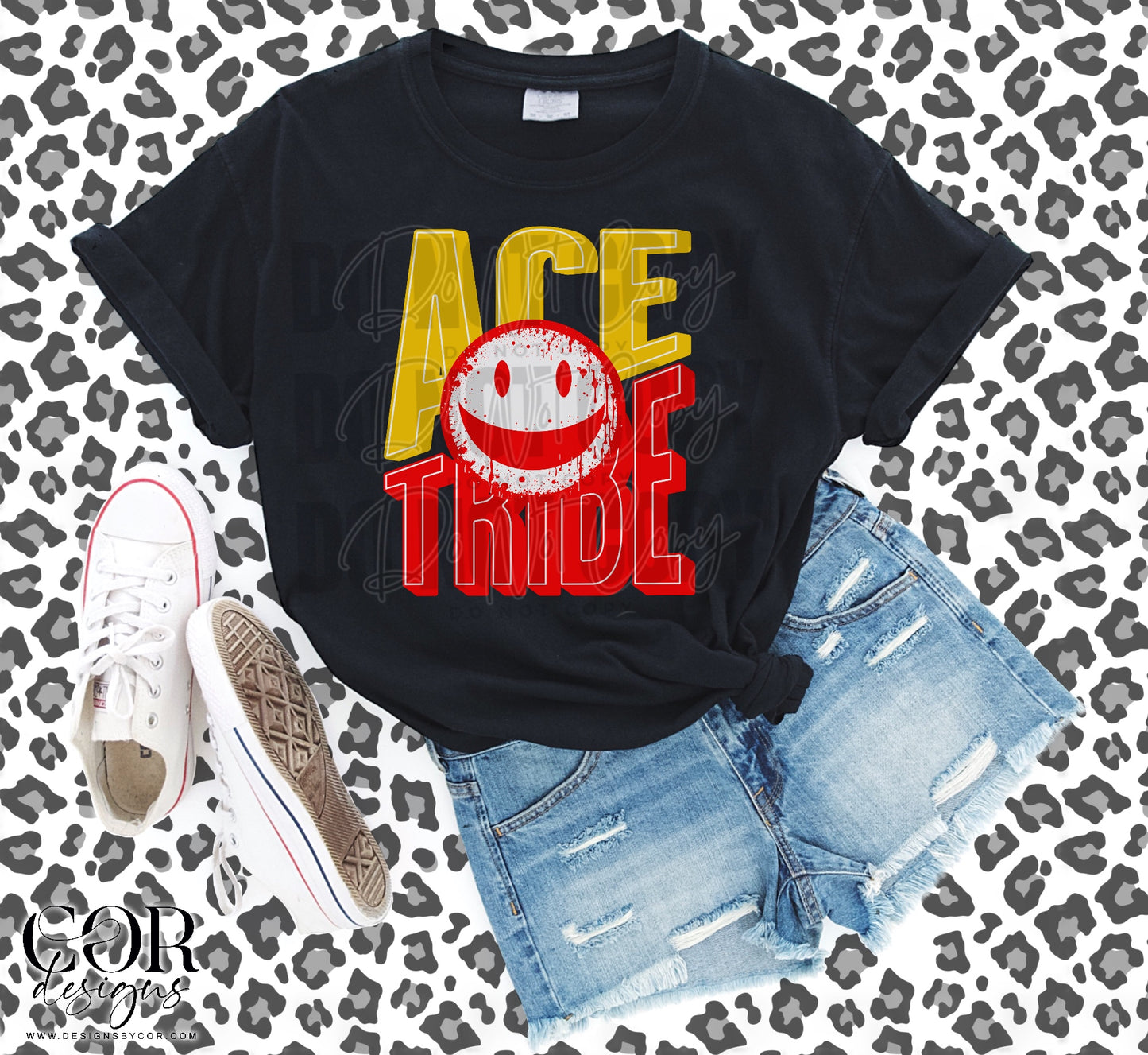 Ace Tribe Yellow And Red Smiley Face