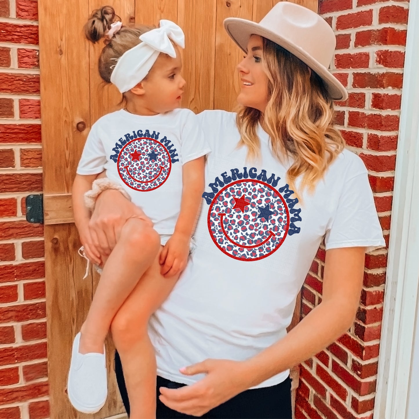 American Mama Leopard Smiley - DTF Transfer