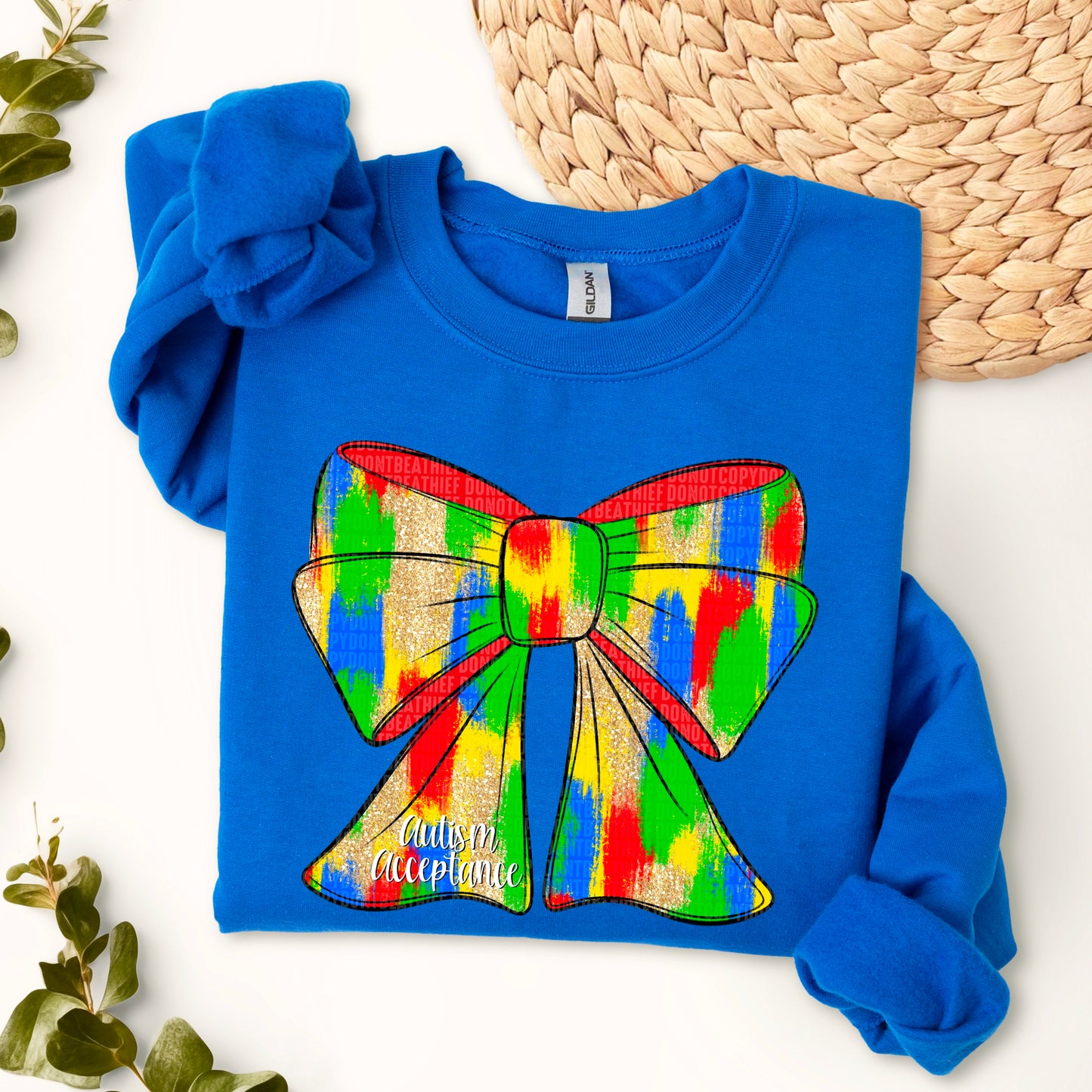 Autism acceptance bow