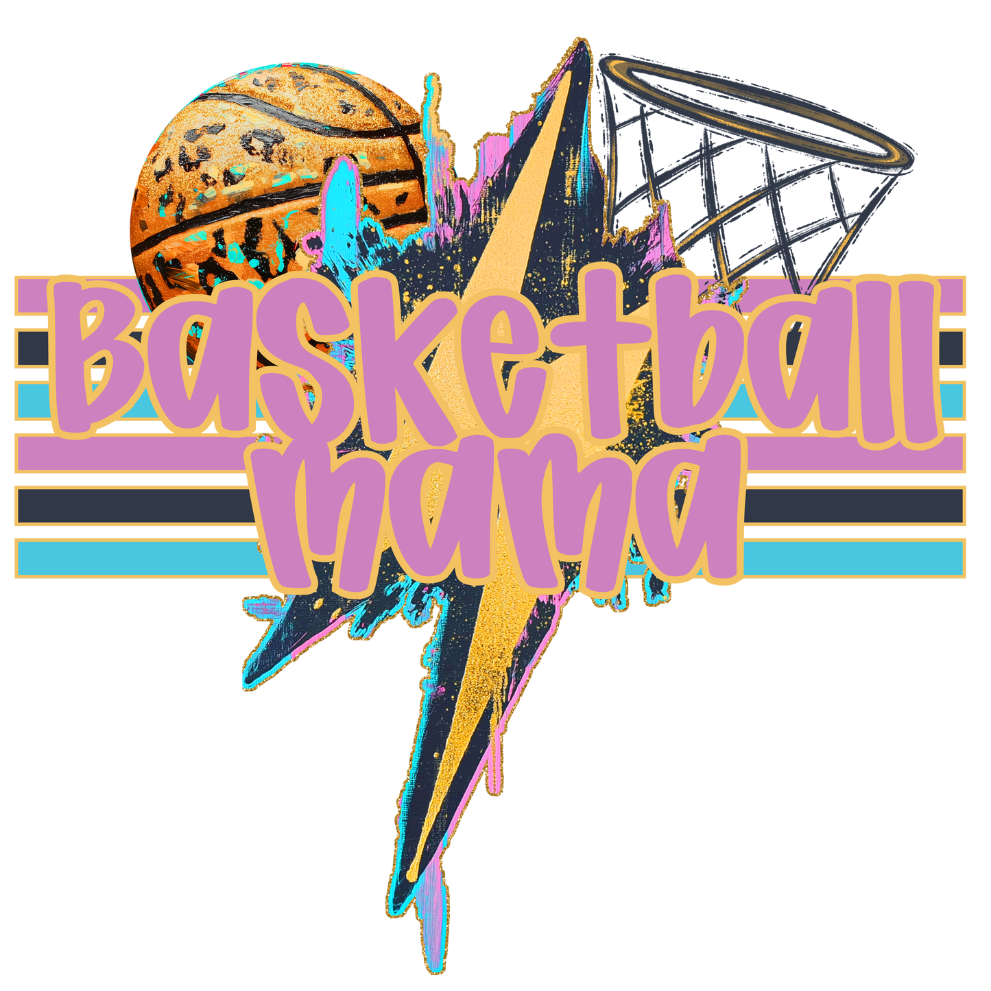 Basketball Mama w/Ball & Net (geode)