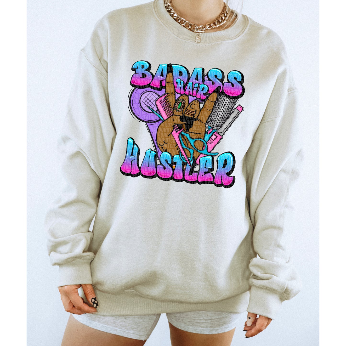 Badass Hair Hustler – GRAPHIC ONLY/DARK