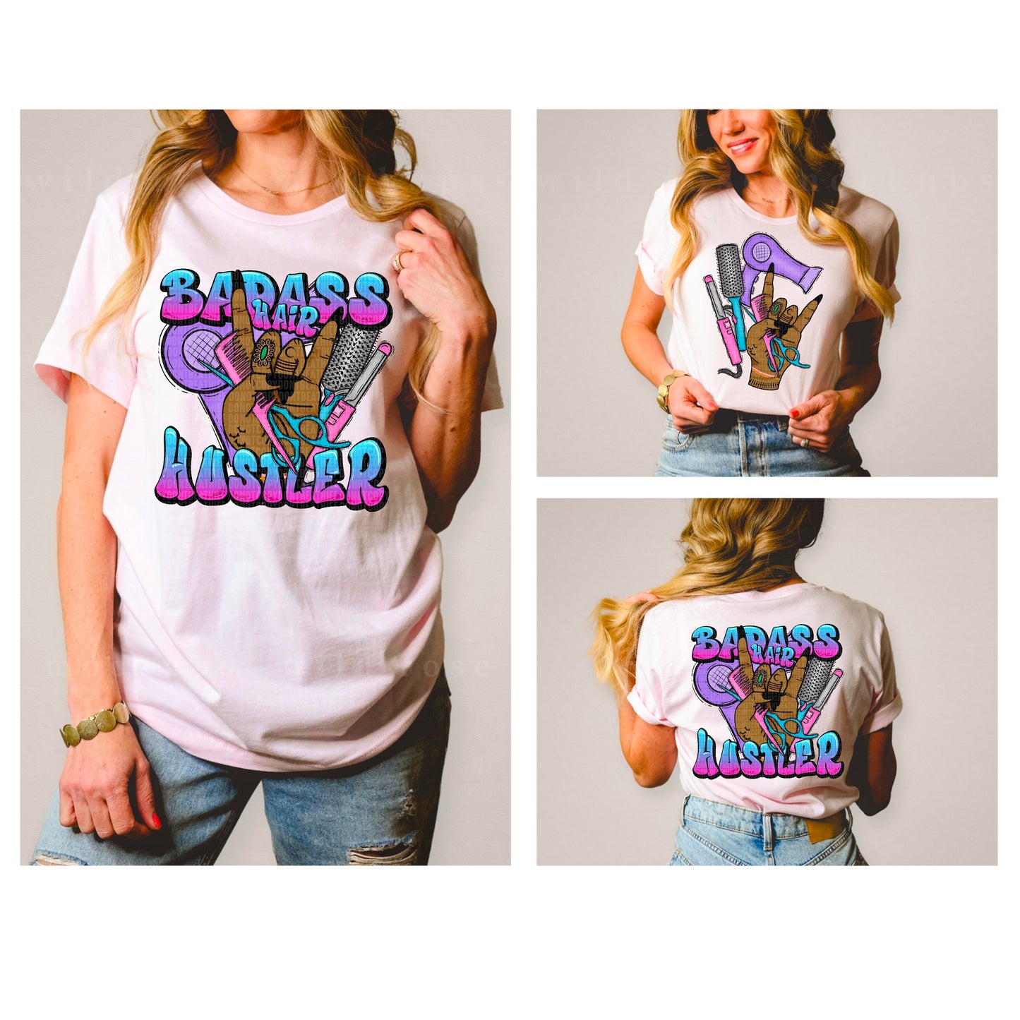Badass Hair Hustler – FRONT/DARK