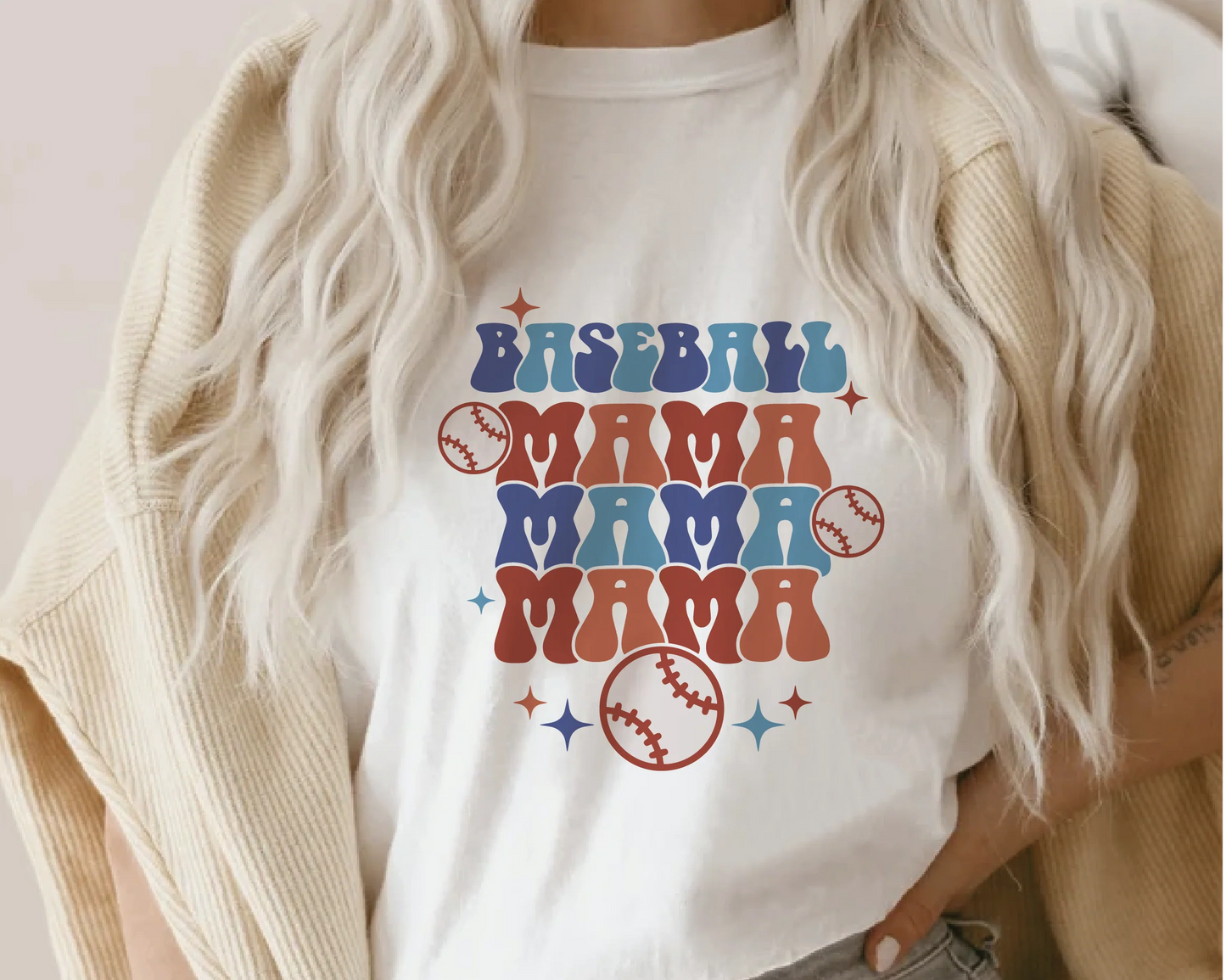 Baseball mama multicolored