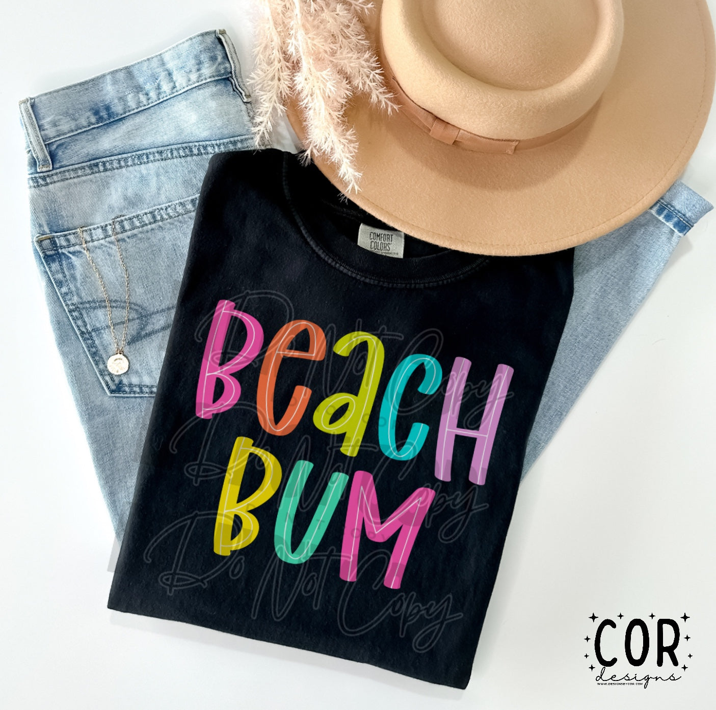 Beach Bum Colorful Letters