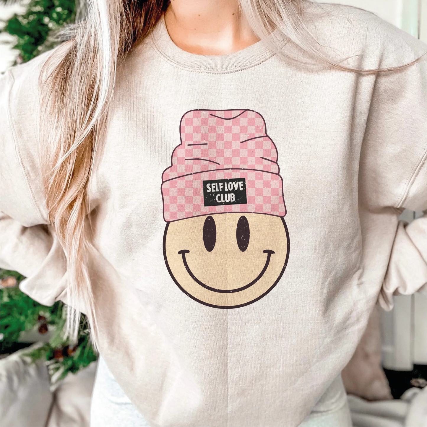 Self love club beanie smiley