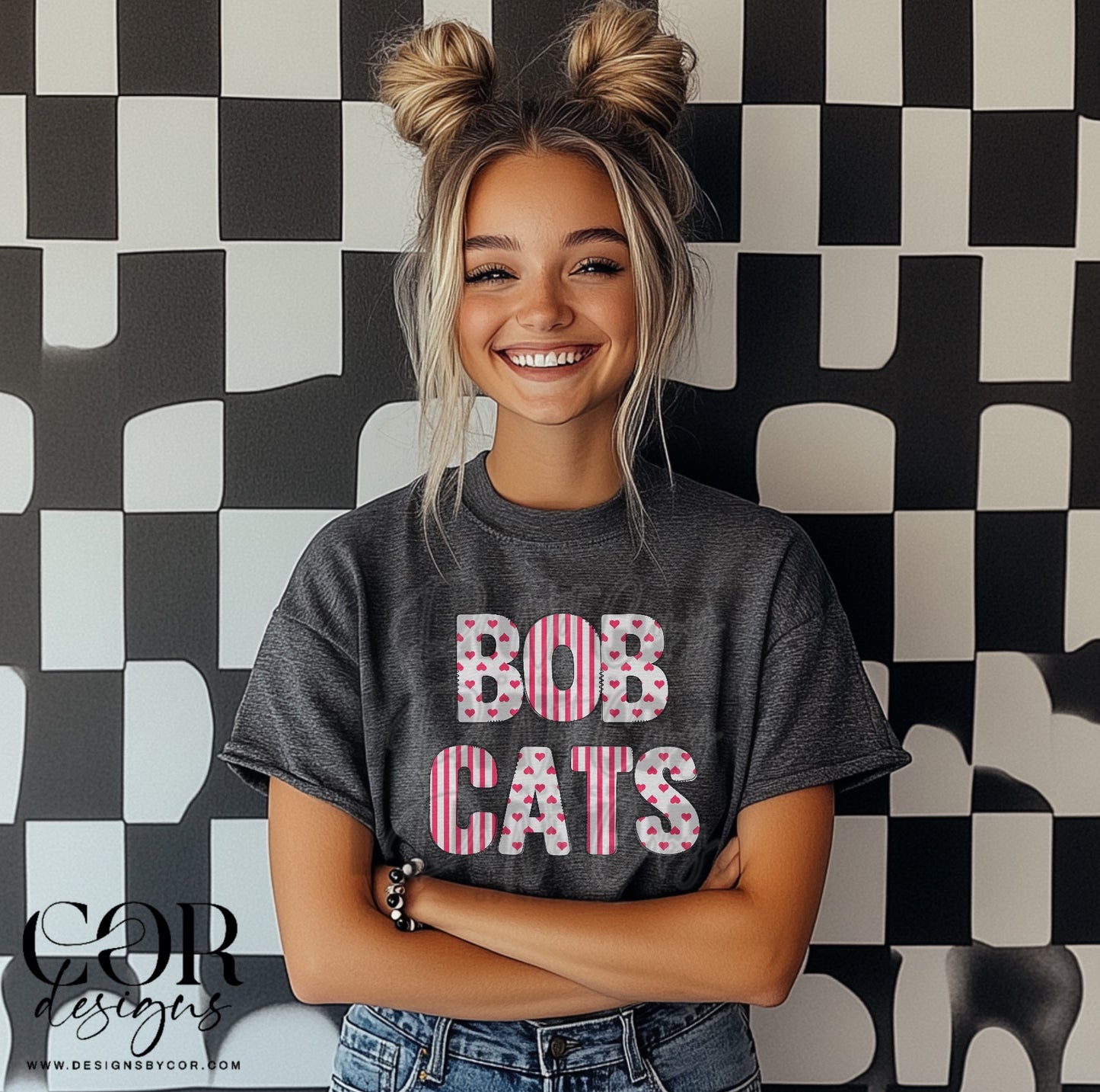 Bobcats Heart Letters