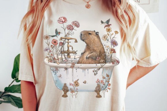 Capybara In A Tub