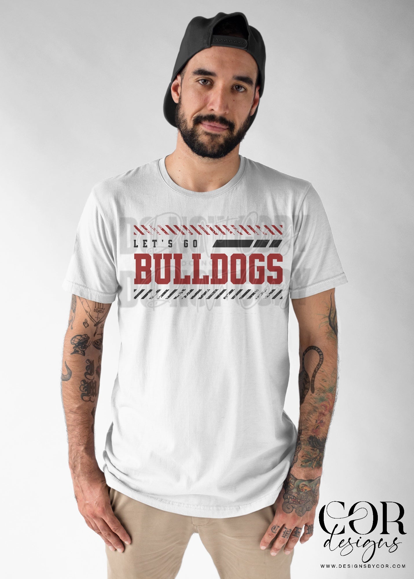 Lets Go Bulldogs Black And Red