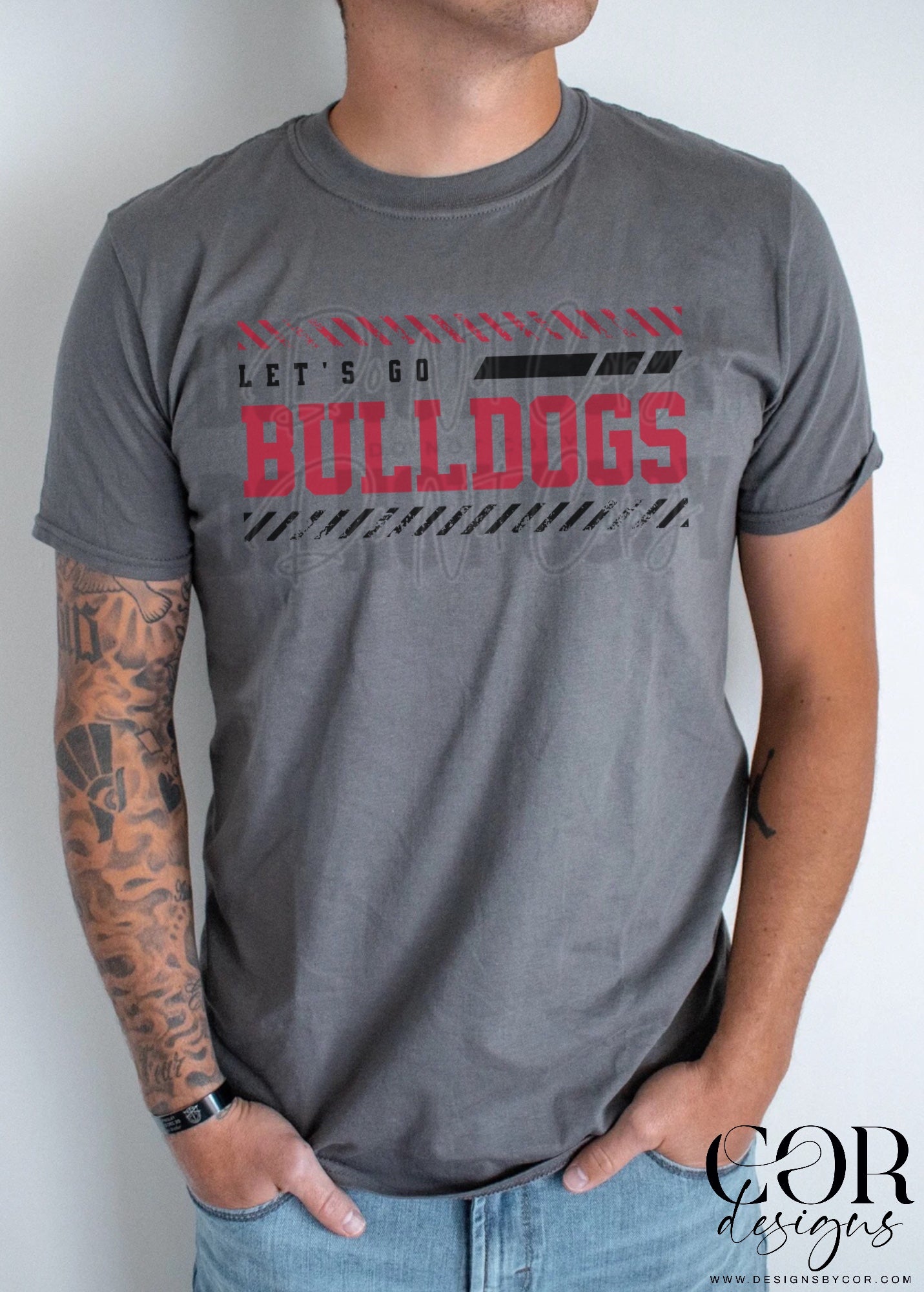 Lets Go Bulldogs Black And Maroon