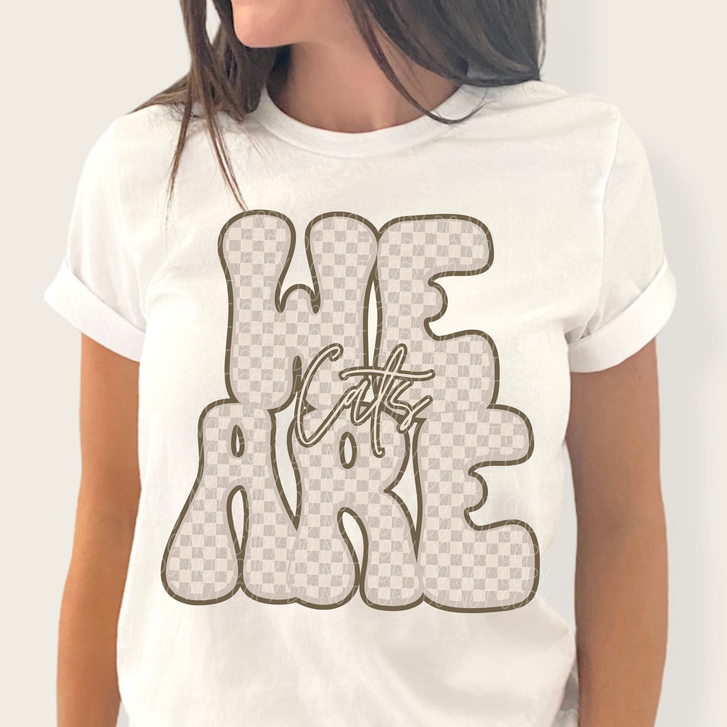We are Cats - Brown Checkered