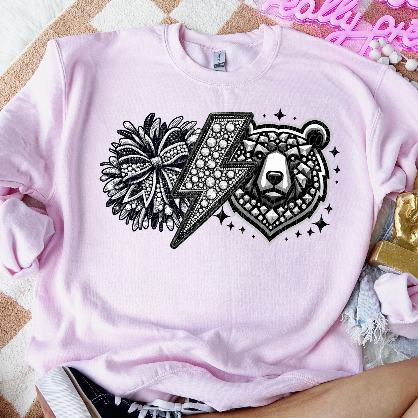 Bears Cheer Sequined Silver