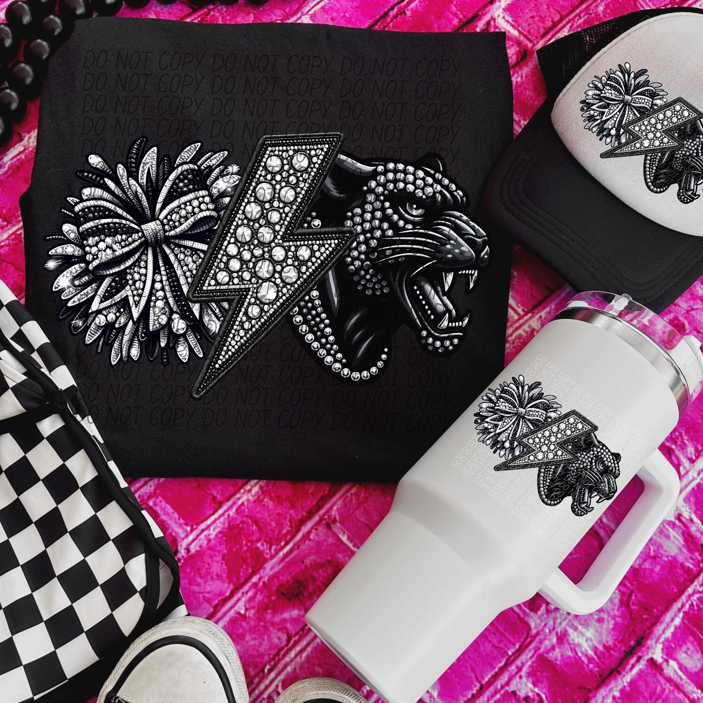 Panther Cheer Sequined Side