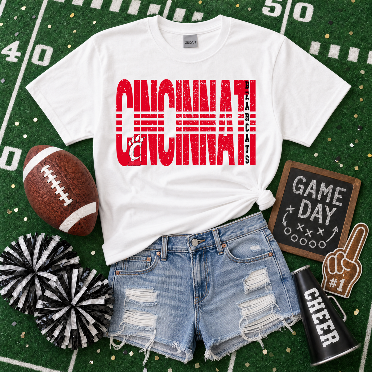 College Lined - Cincinnati Bearcats