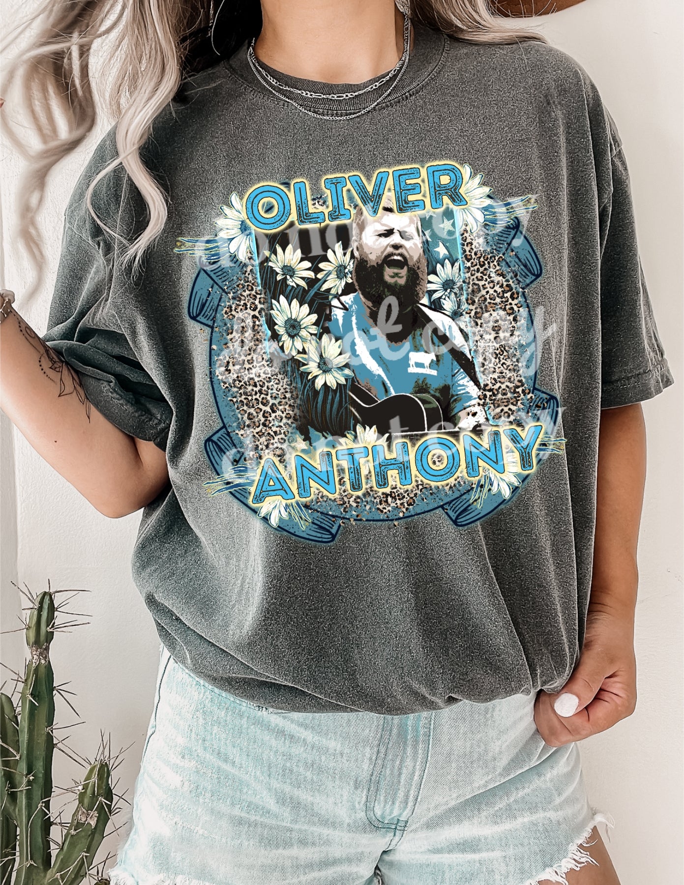 Oliver Anthony Leopard Daisy-DTF Transfer