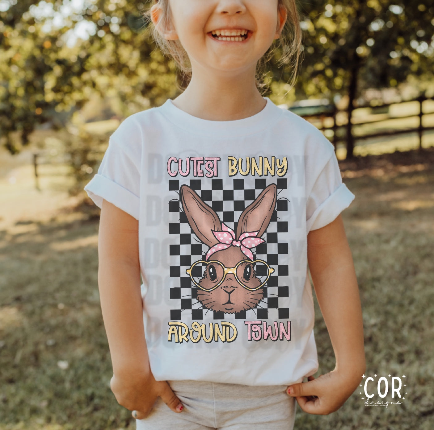 Coolest Bunny Around Town Easter Bunny With Bow