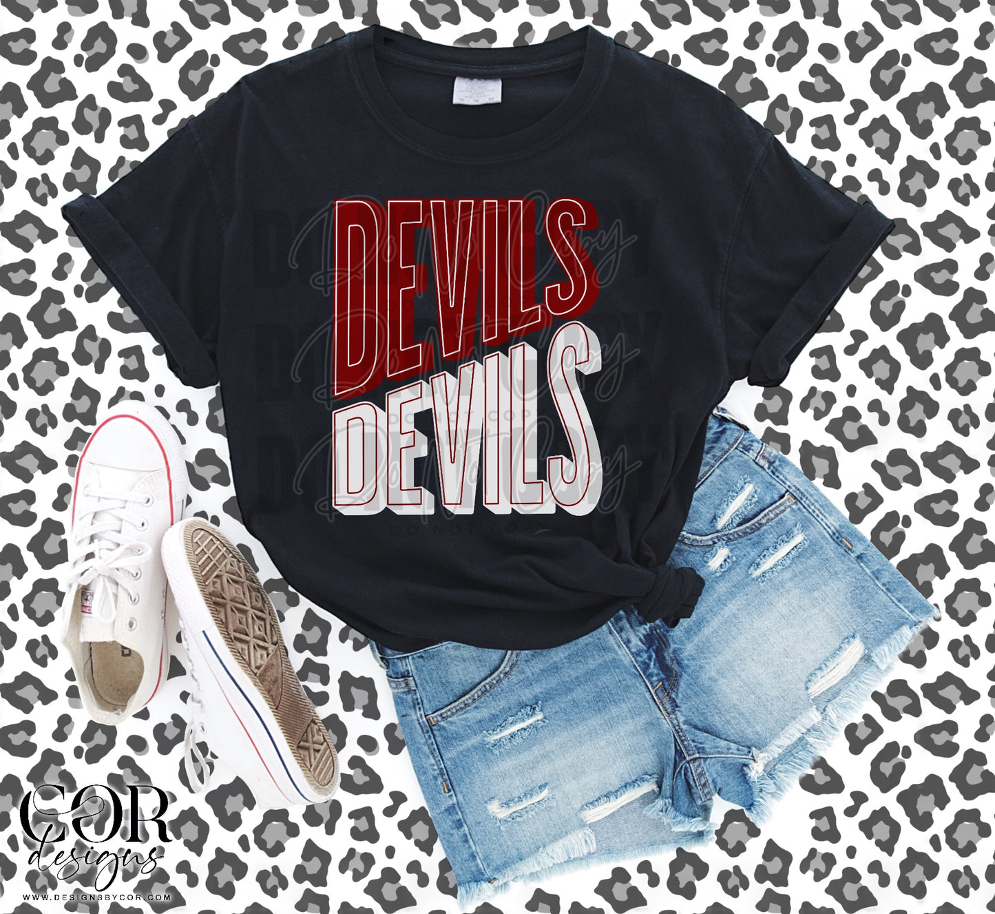 Devils Red And White