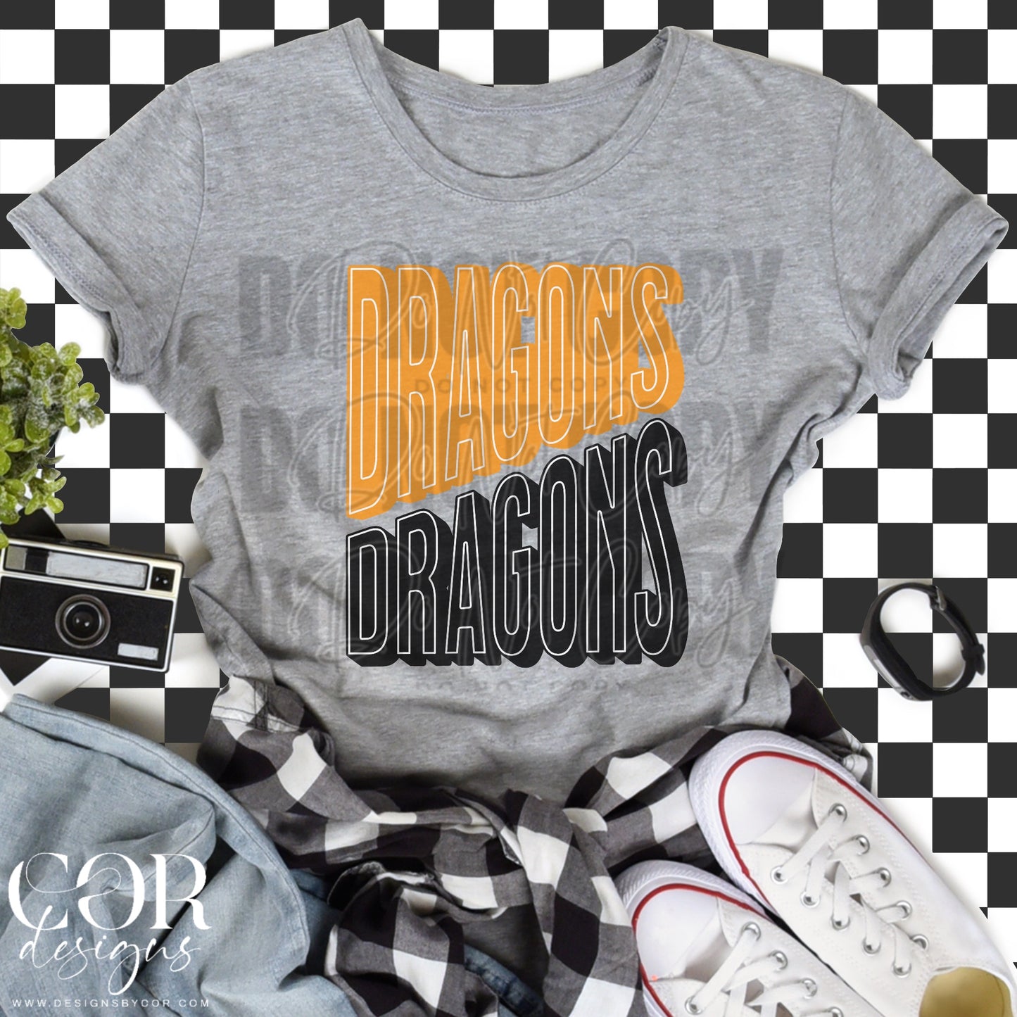 Dragons Orange And Black