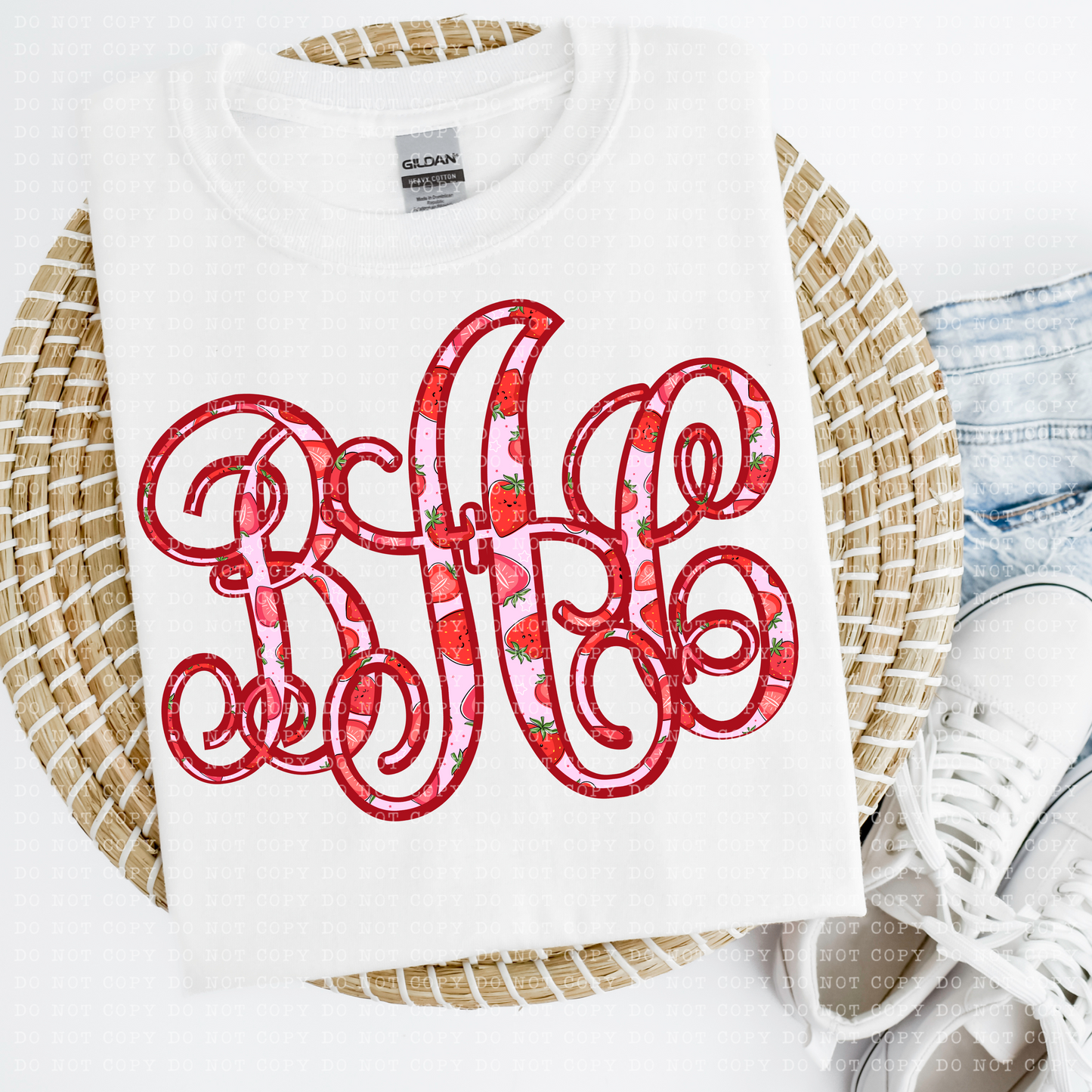 Red Strawberry Monogram