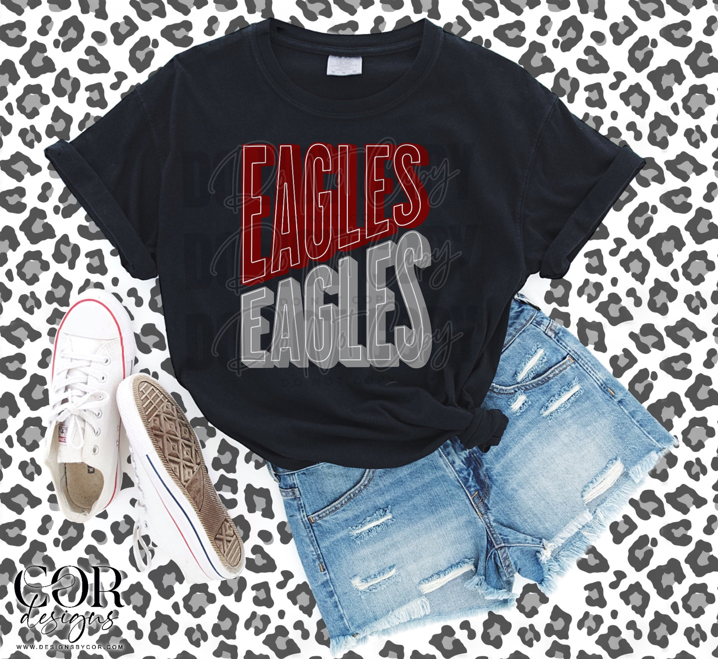 Eagles Red And Silver