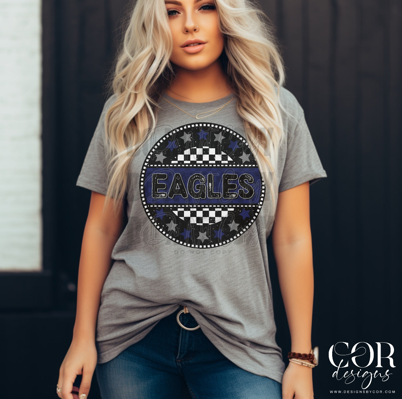 Eagles Blue And Grey Circle