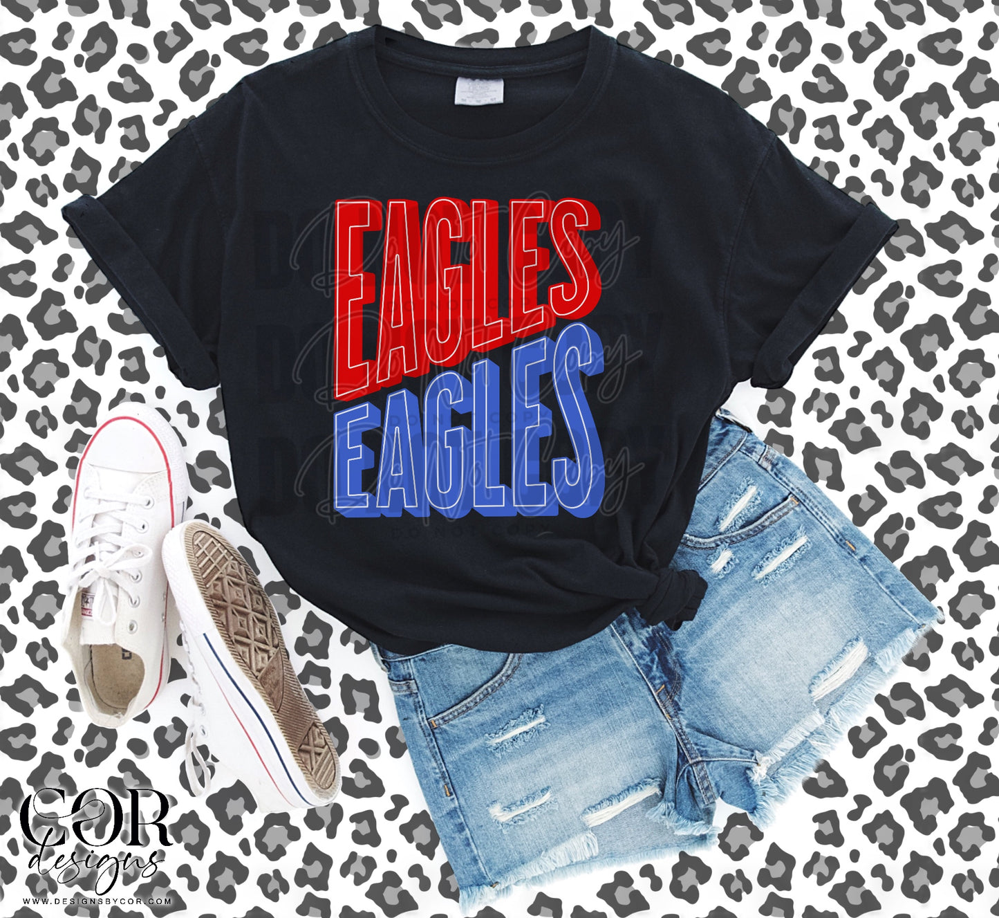 Eagles Red And Blue