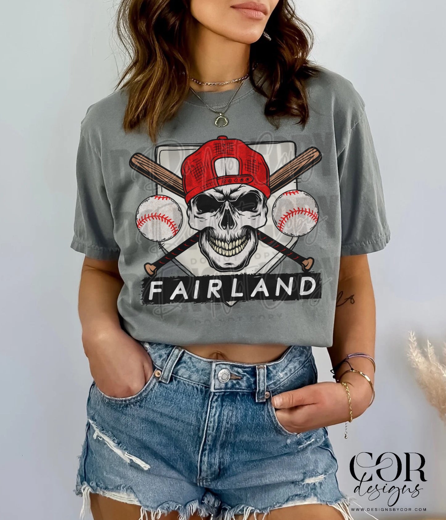 Fairland Baseball With Skull